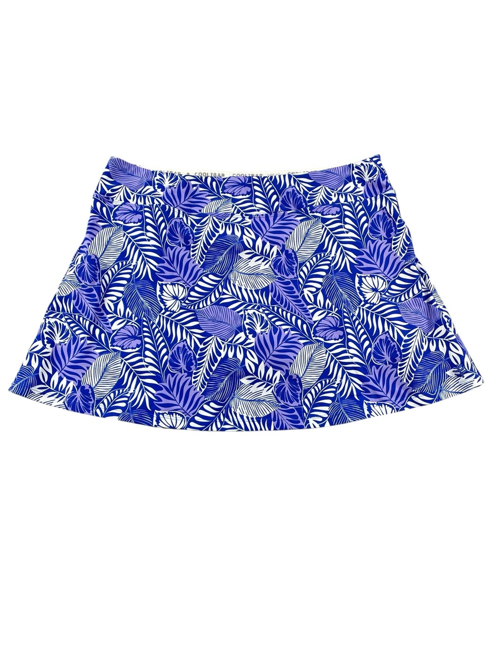 Coolibar Sandbar Tropical Leaf Pattern Swim Skort UPF 50+ - Sz XXL